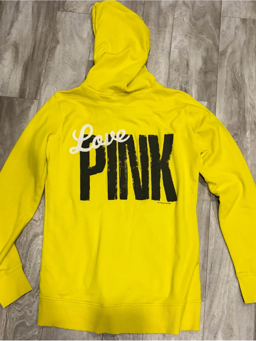 PINK Victoria's Secret Bright Yellow Full-Zip Hoodie